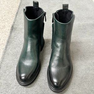 Nwot Franco Sarto Green Leather Women's Boots - image 1